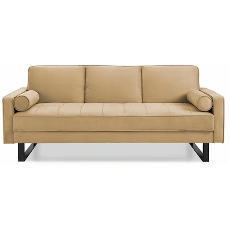 Malta Convertible Sofa Bed w/Metal Sled Legs